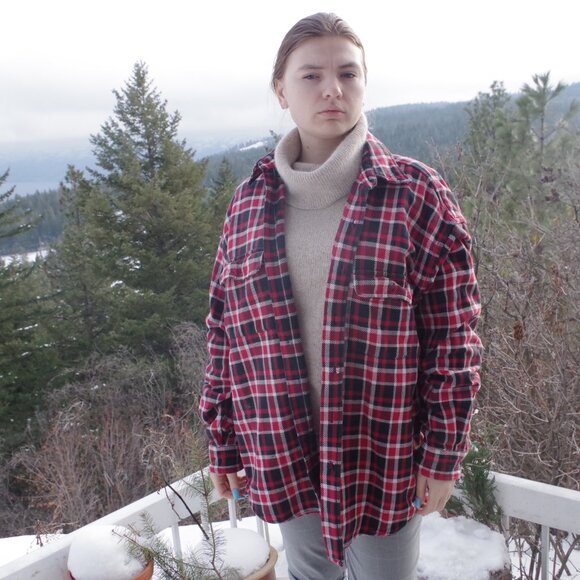 Vintage Eddie Bauer Mens Plaid Jacket - Picture 3 of 9